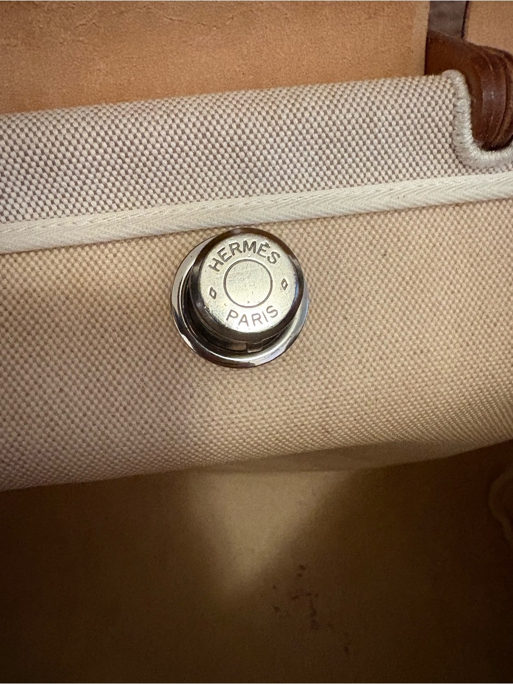 Authentic Hermès Toile Canvas Herbag - Vintage - Picture 14 of 16